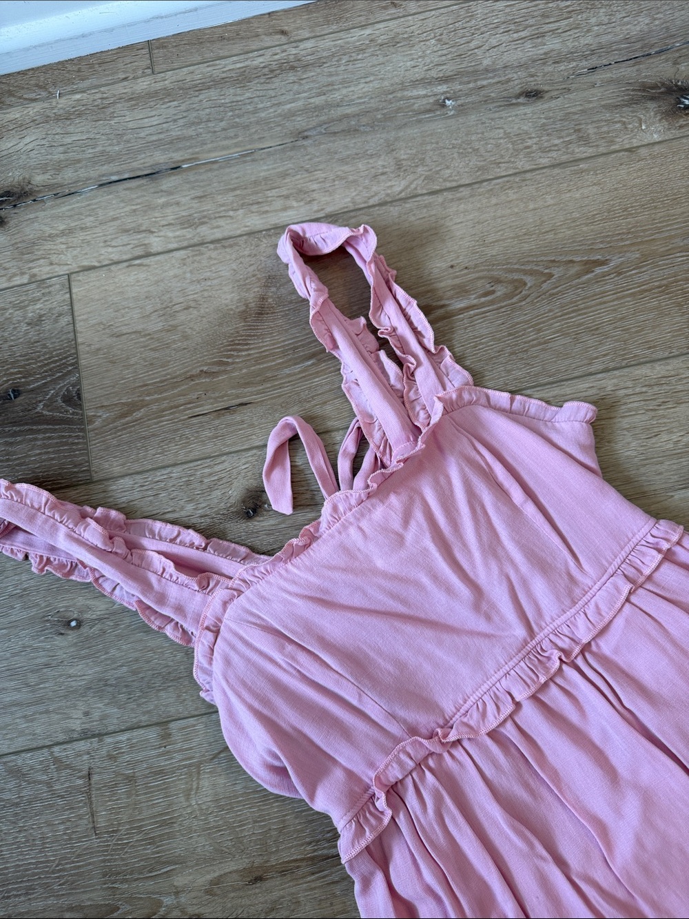 miami Pink Ruffle-Strap Mini Dress - Picture 4 of 6